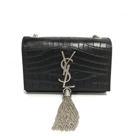 black ysl bah|ysl black bag with tassel.